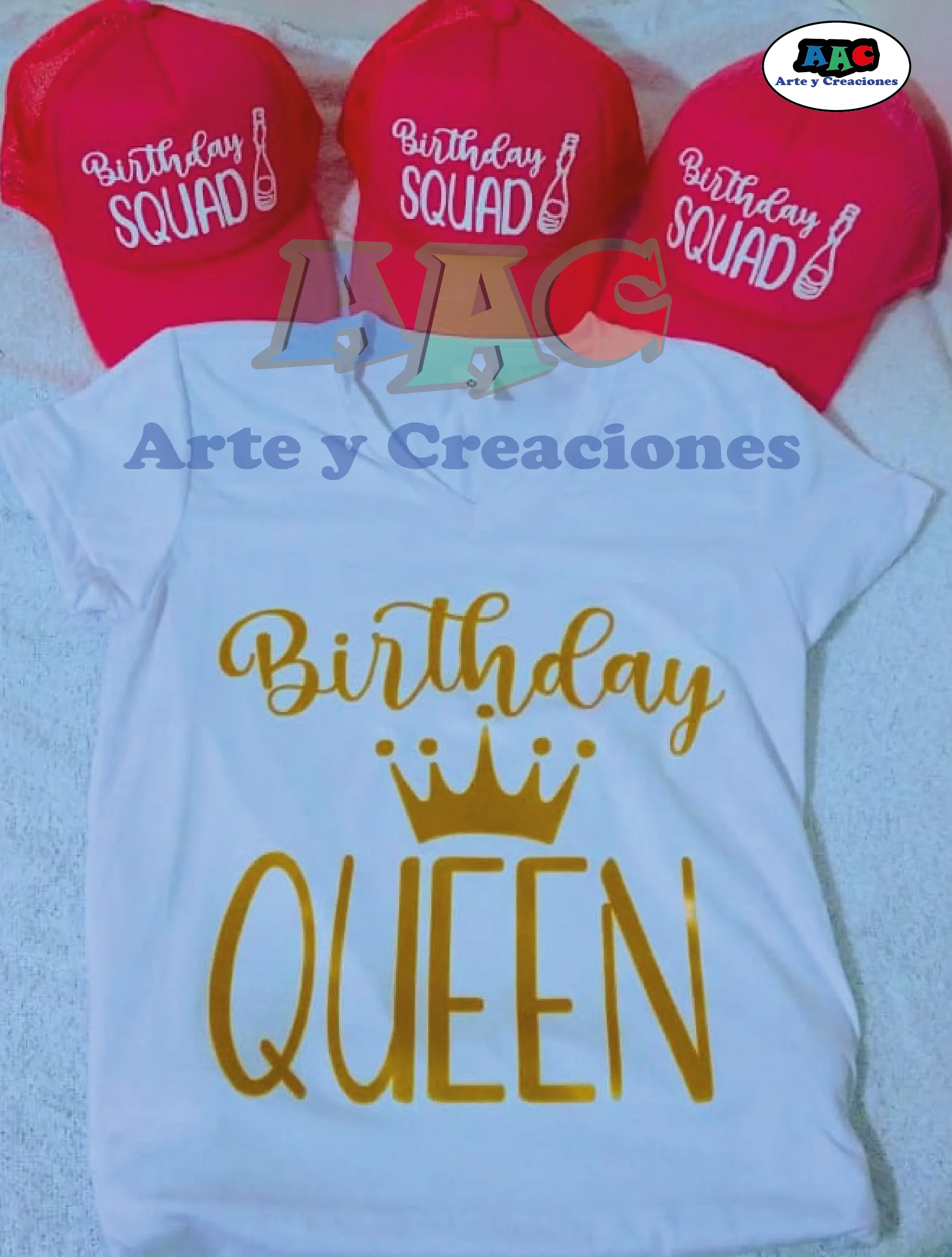 Camiseta y gorra estampada personalizada